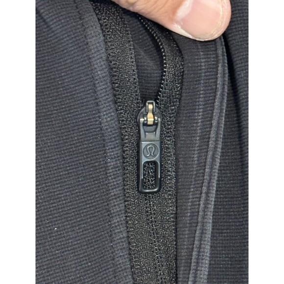 LULULEMON Mens Sweat Pants Sz L Black Jogger Tapered Zip Pockets Gym Heavyweight - Picture 6 of 16